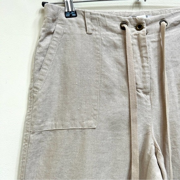 Charter Club Katherine Fit 100% Linen Straight Leg Cream Pants, Size 8 Petite - Picture 4 of 11